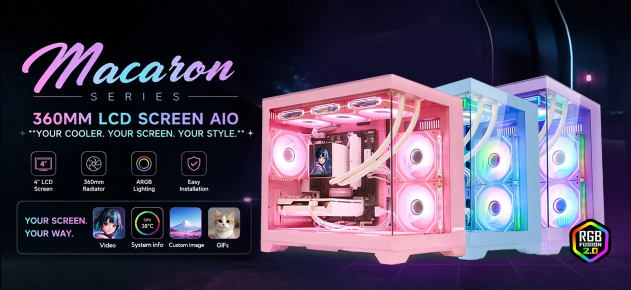 HOENGAGER Macaron Series aesthetic gaming desktop showcase